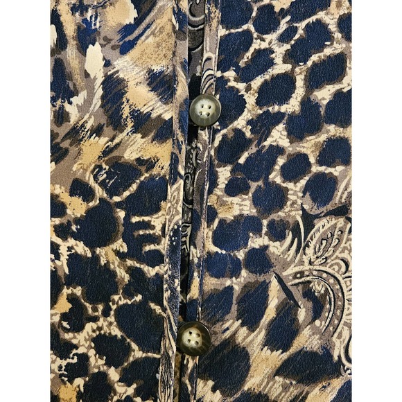 Jacqueline Ferrar Vintage 80's 100% Silk Tunic Blouse Size 12 - Picture 8 of 9